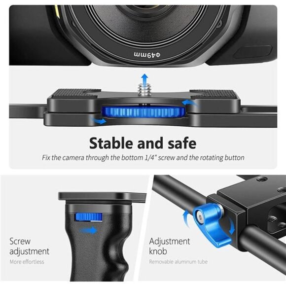 Neewer Aluminum Alloy Camera Video Cage Film Movie Making Kit, with Top Handle - Picture 4 of 6